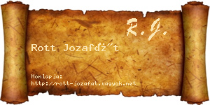 Rott Jozafát névjegykártya